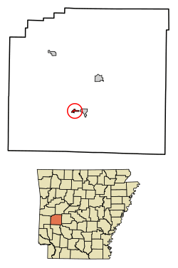 Location of Black Springs in Montgomery County, Arkansas.