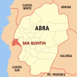 Map of Abra with San Quintin highlighted