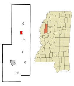 Location of Ruleville, Mississippi
