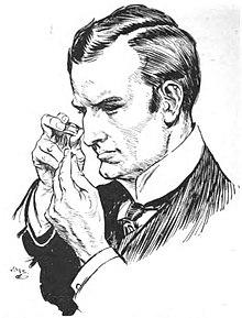 Illustration by H.M. Brock (1875-1960) for John Thorndyke's cases (1908-9) by R. Austin Freeman (1862-1943)-p286 Superintendant Miller Rises to the Occasion 07.jpg