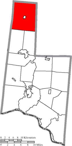 Location of Perry Township in Brown County