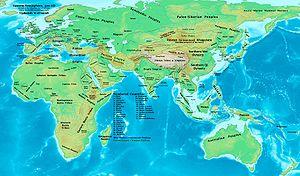 Map of the Eastern Hemisphere 475 AD.