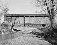 Leatherwood Station Covered Bridge BW.jpg