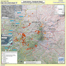 Villages destroyed in the Darfur Sudan 2AUG2004.jpg