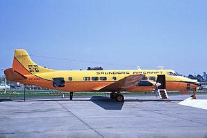 CF-XOK Saunders ST-27 (Heron cvsn) Saunders Aircraft LGW 14MAY70.jpg