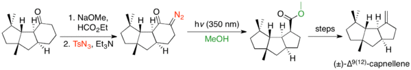 Application of Wolff rearrangement ring-contraction in the Fukumoto synthesis of capnellene