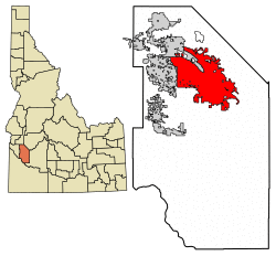 Location within Ada County in Idaho