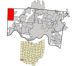 Location in Hamilton County and the state of Ohio.