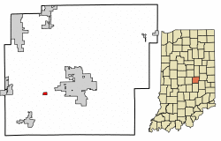 Location of Spring Lake in Hancock County, Indiana.