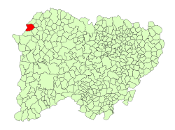 Location of Vilvestre in Salamanca