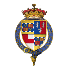 Quartered arms of Sir William Somerset, 3rd Earl of Worcester, KG.png