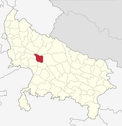 Location of Farrukhabad district in Uttar Pradesh
