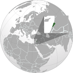 Location of Lebanon