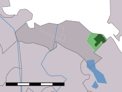 Location of Muiderberg in the former municipality of Muiden.