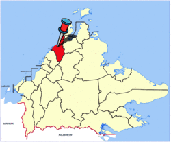Location of Kota Belud Town