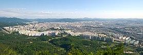 Daejeon southern cityscape from Gyejoksan
