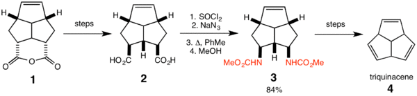 The Curtius reaction in Woodward's total synthesis of triquinacene
