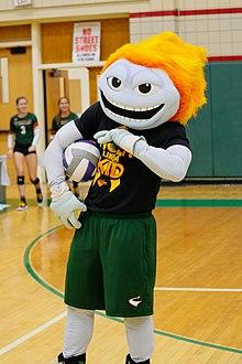 Temoc takes a quick pose after one of the UT Dallas Athletics Volleyball games.