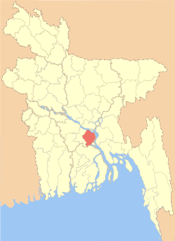 Location of Shariatpur in Bangladesh