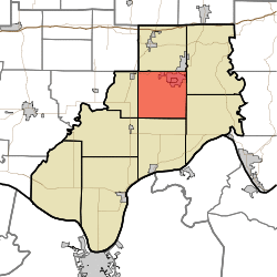 Map highlighting Clay Township, Spencer County, Indiana.svg