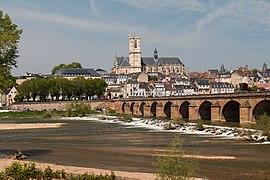 Panoramic view of Nevers, France.