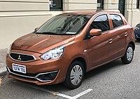 2017 Mitsubishi Mirage (LA MY17) ES hatchback (2018-04-24) 01.jpg