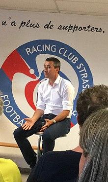 Marc Keller au local des supporters du Racing Club de Strasbourg en 2017.jpg