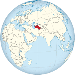 Location of Turkmenistan (red)