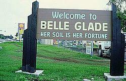 The former sign at the entrance to Belle Glade