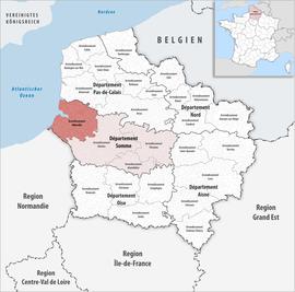 Location within the region Hauts-de-France