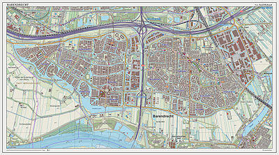 Detailed topographic map of Barendrecht