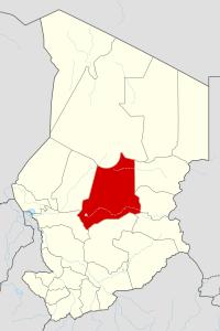 Map of Chad showing Batha.