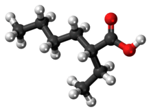 2-Ethylhexanoic acid molecule