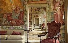 Gabriel'is frescoes: on the left, Jacob sleeping and dreaming the ladder of angels
