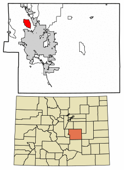 Location of the Air Force Academy CDP in El Paso County, Colorado