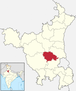 Location of Rohtak district in Haryana