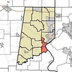 Location of Center Township in Dearborn County