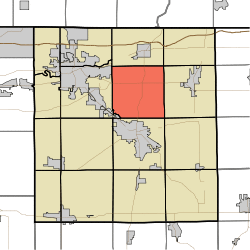 Location of Jefferson Township in Elkhart County