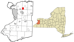 Location in Erie County and the state of New York