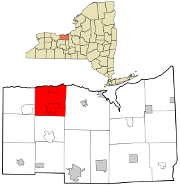 Location in Wayne County and the state of New York.
