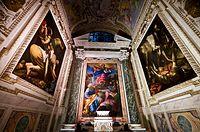 Annibale Carracci e Caravaggio, Cappella Cerasi.jpg