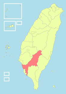 Taiwan ROC political division map Kaohsiung County.svg