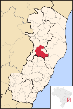 Location in the Espírito Santo