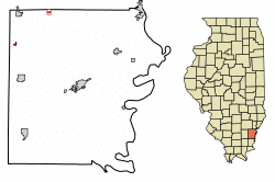 Location of Springerton in White County, Illinois.