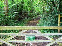 Gateway and path, Lower Woods Nature Reserve - geograph.org.uk - 486862.jpg