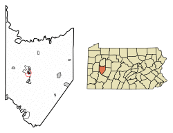 Location of West Kittanning in Armstrong County, Pennsylvania.