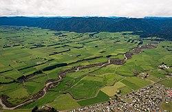 View from Murupara looking east over the Whirinaki River towards Galatea