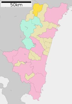 Location of Takachiho in Miyazaki Prefecture