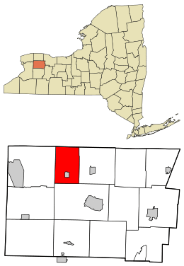 Location in Genesee County and the state of New York.