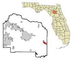 Location in Alachua County and the state of Florida